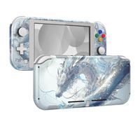 eXtremeRate Coque Console pour Nintendo Switch Lite,Façade avec Accessoires Boutons & Verres Trempé Protection Écran pour Switch Lite,Crystal Dragon