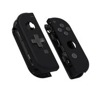 eXtremeRate Coque Customisé avec Bouton Coloré pour Nintendo Switch Joycon (Version D-Pad), Coque avec Boutons pour NS & NS OLED Joycon,Noir(Dpad Version)