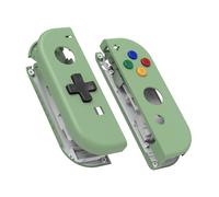 eXtremeRate Coque Customisé avec Bouton Coloré pour Nintendo Switch Joycon (Version D-Pad), Coque avec Boutons pour NS & NS OLED Joycon,Matcha Vert(Dpad Version)
