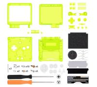 eXtremeRate Coque Customisée avec Boutons Complète pour Gameboy Advance SP GBA SP, Coque Série Transparente Compatible avec Écrans IPS et LCD Standard, Console et Écran Non Incluse,Vert Citron Clair