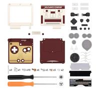 eXtremeRate Coque Customisée avec Boutons Complète pour GBA SP, Coque Motifs rétro Remplacement Compatible avec Écrans IPS et LCD Standard, Console et Écran Non Incluse,Classic FC Style