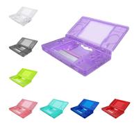 eXtremeRate Coque de boîtier complet de rechange pour Nintendo DS Lite, étui personnalisé avec bouton d'objectif d'écran pour NDSL - Série transparente Clear