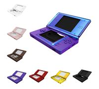eXtremeRate Coque de boîtier complet de rechange pour Nintendo DS Lite, housse avec boutons, objectif d'écran pour NDSL - Série unique Chrome Silver