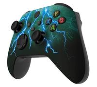 eXtremeRate Coque de Rechange pour Manette Xbox Series X|S, Green Storm Thunder - Boîtier Avant pour Manette Xbox Series X et Xbox Series S - Accessoires personnalisés