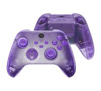 eXtremeRate Coque de Remplacement avec Bouton Complet pour Xbox Series X/S, Coque Avant Arrière avec Bouton Customisé pour Xbox Series X/S Manette, Transparent Violet