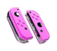 eXtremeRate Coque de Remplacement avec Bouton pour Switch Joycon,Coque avec Bouton Customisé pour Nintendo Switch et Modèle OLED Joycon-Rose Chromé