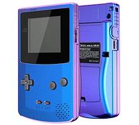 eXtremeRate Coque de Remplacement avec Boutons pour Gameboy Color GBC, Compatible avec GBC OSD & Regular IPS & Standard LCD, Console et Écran IPS Non Incluse-Caméléon Violet Bleu