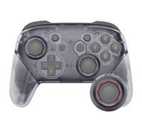 eXtremeRate Coque de Remplacement pour Nintendo Switch Pro Manette, Coque Avant avec Trou de Joystick Octagonal, Etui Arrière avec Poignées Grips pour Manette Switch Pro Transparent