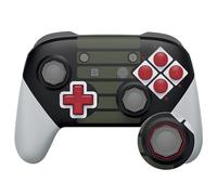 eXtremeRate Coque de Remplacement pour Nintendo Switch Pro Manette, Coque Avant avec Trou de Joystick Octagonal, Coques Arrière Motifs et Poignées Grips pour Manette Switch Pro-NES Classique