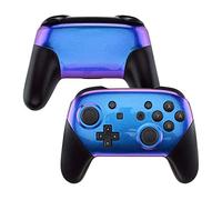 eXtremeRate Coque de Remplacement pour Nintendo Switch Pro Manette, Coques Avant Arrière pour Manette Switch Pro Coque Customisé Caméléon Violet Bleu Manette Non Inclus