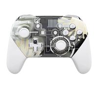 eXtremeRate Coque de Remplacement pour Nintendo Switch Pro Manette, Coques avec Motifs Avant Arrière Poignées Grips pour Manette Switch Pro Glow in Dark - Peinture éclaboussée 3DLC