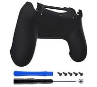 eXtremeRate Coque inférieure Noire Douce au Toucher, pièces de Rechange pour Manette Playstation 4 PS4 Slim Pro JDM-040, JDM-050 et JDM-055