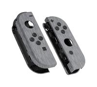 eXtremeRate Coque Joycon pour Nintendo Switch Accessoires, Coque avec Motif et Bouton pour Nintendo Switch & OLED Joycon-Dégrossé Argenté