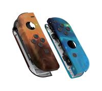 eXtremeRate Coque Joycon pour Nintendo Switch Accessoires, Coque avec Motif et Bouton pour Nintendo Switch & OLED Joycon-Univers Étoile d'or