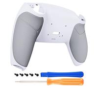 eXtremeRate Coque Manette pour ps5 Rise & RISE4 Remap Kit, Poignée Caoutchoutée,Coque Arrière de Rechange Redessinée-Blanche,Carte Non Inclus