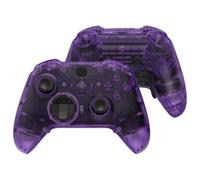 eXtremeRate Coque Manette pour Xbox One Elite Series 2 Cover Grip avec Boutons & Joystick Anneaux,Couvercle Rechange pour Xbox Elite Series 2 Core Controller - Modèle 1797,Transparent Violet