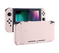 eXtremeRate Coque pour Nintendo Switch avec Boutons, Housse pour Switch Console Joycons, Coque et Bouton de Remplacement-Rose