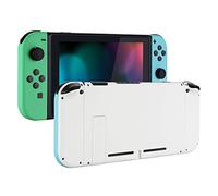 eXtremeRate Coque pour Nintendo Switch avec Boutons, Housse pour Switch Console Joycons, Coque et Bouton de Remplacement-Menthe Verte & Bleu Céleste & Blanc