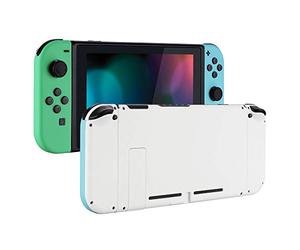 eXtremeRate Coque pour Nintendo Switch avec Boutons, Housse pour Switch Console Joycons, Coque et Bouton de Remplacement-Menthe Verte & Bleu Céleste & Blanc