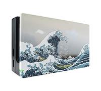 eXtremeRate Coque pour Nintendo Switch Dock, Façade de Remplacement pour Switch Dock, Station d’Accueil Pas inclut, La Grande Vague de Kanagawa