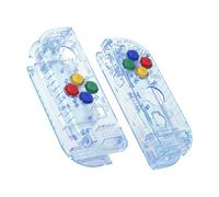 eXtremeRate Coque pour Nintendo Switch Joycon avec Bouton Accessoires, Shell avec Bouton pour Switch OLED Joycon-Bleu Glacier