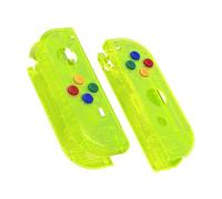 eXtremeRate Coque pour Nintendo Switch Joycon avec Bouton Accessoires, Shell avec Bouton pour Switch OLED Joycon-Vert Citron Clair