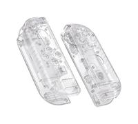 eXtremeRate Coque pour Nintendo Switch Joycon avec Bouton Accessoires, Shell avec Bouton pour Switch OLED Joycon-Transparent
