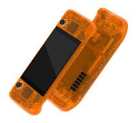 eXtremeRate Coque pour Steam Deck LCD, Coque de Remplacement avec Bouton pour Steam Deck LCD, sans Console-Orange Transparent