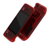eXtremeRate Coque pour Steam Deck LCD, Coque de Remplacement avec Bouton pour Steam Deck LCD, sans Console-Transparent Rouge