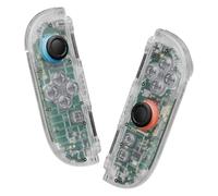 eXtremeRate Coque pour Switch 2 Joycon avec Boutons de Remplacement Complet DIY et Outil, Coque Joycon 2 pour Nintendo Switch 2 Accessoires-Transparent