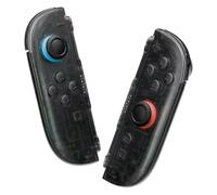 eXtremeRate Coque pour Switch 2 Joycon avec Boutons de Remplacement Complet DIY et Outil, Coque Joycon 2 pour Nintendo Switch 2 Accessoires-Noir Transparent