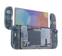 eXtremeRate Coque pour Switch 2 Joycon avec Ensemble Complet de Boutons & Coque Plaque Arrière pour Nintendo Switch 2,Accessoires de Remplacement DIY-Bleu Glacier