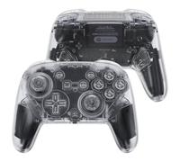 eXtremeRate Coque pour Switch 2 Pro Manette,Coque Avant Arrière avec Joystick Analogique & Boutons de Remplacement pour Nintendo Switch 2 Pro Controller-Transparent