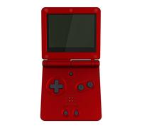 eXtremeRate Coque Remplacement avec Boutons Complète pour Gameboy Advance SP GBA SP, Coque Customisée Compatible avec Écrans IPS et LCD Standard, Console et Écran Non Incluse,Rouge Écarlate