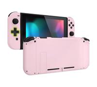 eXtremeRate Coque Remplacement avec Boutons Complete pour Nintendo Switch Dpad Version, Coque Bouton Support Customisé pour Nintendo Switch Console Joycons, Rose