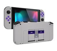 eXtremeRate Coque Remplacement avec Boutons Complete pour Nintendo Switch, Etui pour Switch Console Joycons-Snes Classique