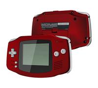 eXtremeRate Coque Remplacement avec Boutons Couverture Complete pour Gameboy Advance GBA, Compatible avec IPS et LCD Standard, Console et écran IPS Non Incluse-Rouge Écarlate