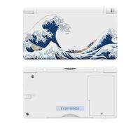 eXtremeRate Coque Remplacement Complète pour Nintendo DS Lite, Coque Etui avec Bouton de Remplacement pour Nintendo DS Lite, Console Pas Incluse, La Grande Vague de Kanagawa