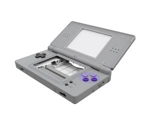 eXtremeRate Coque Remplacement Complète pour Nintendo DS Lite, Coque Etui avec Bouton de Remplacement pour Nintendo DS Lite, Console Pas Incluse, Classic Snes Style