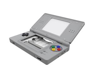 eXtremeRate Coque Remplacement Complète pour Nintendo DS Lite, Coque Etui avec Bouton de Remplacement pour Nintendo DS Lite, Console Pas Incluse, SFC Snes Classic EU Style