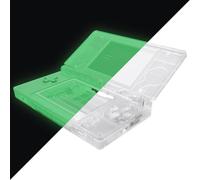 eXtremeRate Coque Remplacement Complète pour Nintendo DS Lite, Coque pour Nintendo DS Lite Console Portable avec Bouton de Remplacement Vert Lumineux, Console Non Incluse