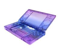 eXtremeRate Coque Remplacement Complète pour Nintendo DS Lite, Coque pour Nintendo DS Lite Console Portable avec Bouton de Remplacement Transparent Dégradé Bleu-Violet, Console Non Incluse
