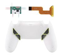 eXtremeRate Dawn Remap Kit pour ps4 Manette JDM-040/050/055, Coque Arrière Modifiée avec 4 Palettes Boutons pour ps4 Controller, Blanc