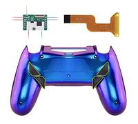 eXtremeRate Dawn Remap Kit pour ps4 Manette JDM-040/050/055, Coque Arrière Modifiée avec 4 Palettes Boutons pour ps4 Controller, Caméléon Violet Bleu