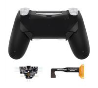 eXtremeRate Dawn Remap Kit pour ps4 Slim Pro Manette,Coque Manette Arrière Redessinée pour ps4 Slim Pro JDM040/050/055 avec 4 Palettes Boutons Arrière&6 Profils Remappage-Noir(Port Type-C)