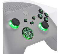 eXtremeRate DTF LED Kit pour Xbox Series X/S Manette, Boutons Lumineux de Remplacement pour Xbox Series X/S Manette, Bouton D-Pad ABXY Colorés, Boutons Symboles Classiques Noir