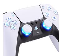 eXtremeRate DTF V3 LED Kit pour ps5 Manette,Lumineux Boutons pour ps5 Manette BDM-030/040/050/060,D-Pad Thumbstick Share Option Home Face,7 Couleurs 9 Modes - Blanc