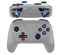 eXtremeRate DTFS LED Kit pour nintendo Switch Pro Manette, Boutons Lumineuses pour Manette Switch Pro Sticks Dpad ABXY ZR ZL L R Bouton Noir, 9 Modes de Couleurs 6 Zones DIY Option