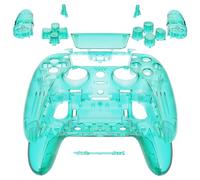 eXtremeRate Ensemble complet de coques avec pavé tactile compatible avec manette P S 5 Edge, garniture décorative de rechange vert émeraude compatible avec manette P S 5 Edge