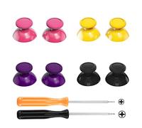 eXtremeRate Joystick pour Manette Switch Pro, Stick Analogique 3D de Remplacement pour Nintendo Switch Pro Manette, Thumbstick 3D Customisé pour NSP Jaune & Violet & Rose & Noir